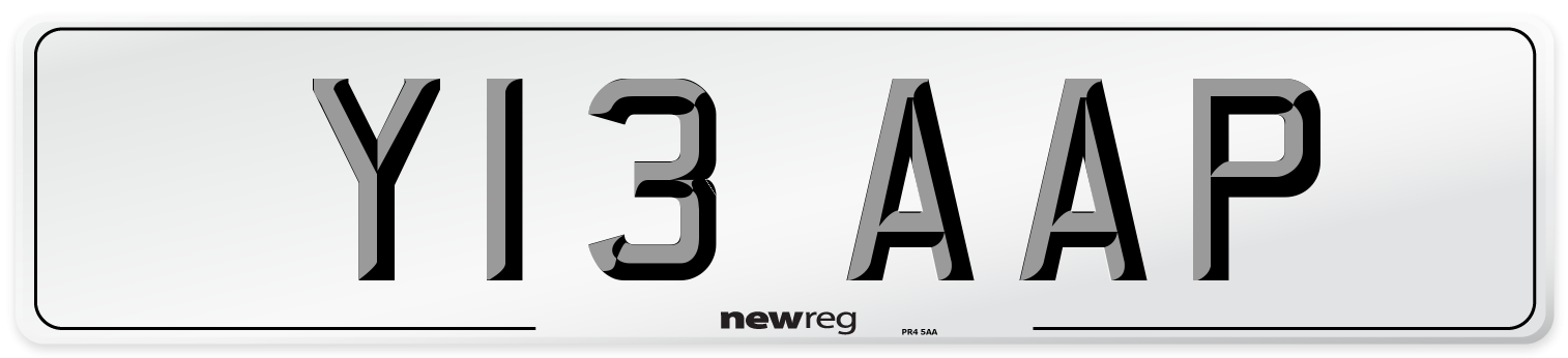 Y13 AAP Number Plate from New Reg